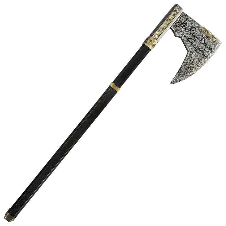 John Rhys-Davies Autographed Lord of the Rings Prop Replica Bearded Axe of Gimli